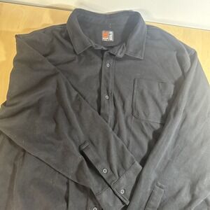 Society Of One Comfy Men's 4XL‎ Black Long Sleeve Button Down